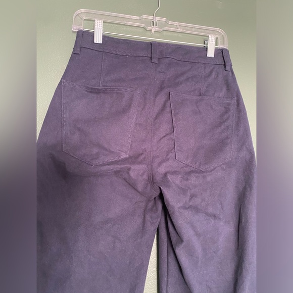 Amour Vert- high waisted wide leg pant 100% organic cotton navy blue sustainable - Picture 16 of 16